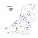 kaart friet patat in België en Nederland