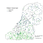 Kaart: houten lepel in Vlaanderen, pollepel in Nederland